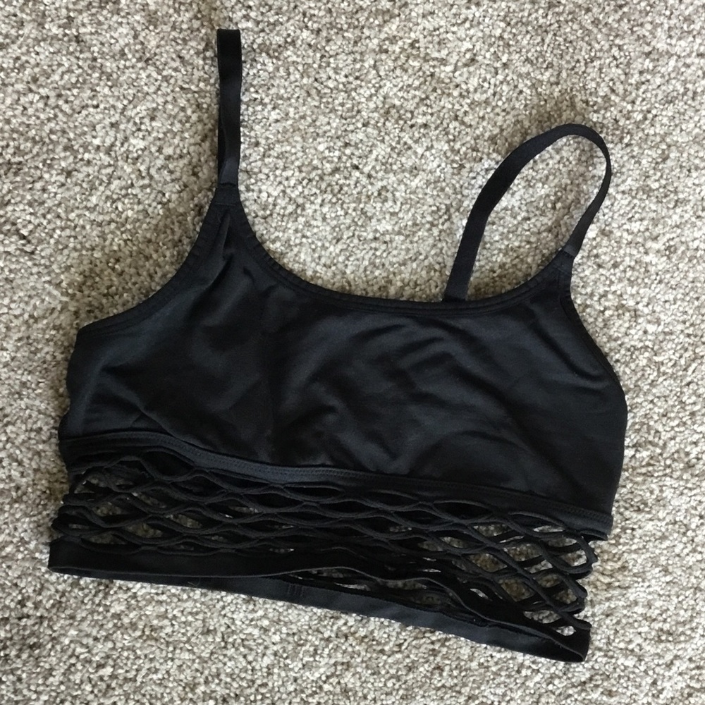 Victoria’s Secret Black fishnet Sports Bra